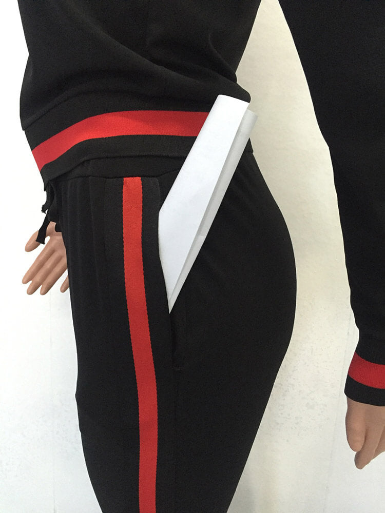 Two Pieces Long Sleeve Jacket Long Pants Suit