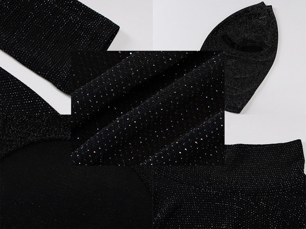 Glitter Backless Long Sleeve Jumpsuit