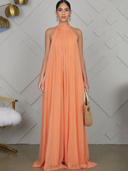 Halter Neck Sleeveless Backless Wide Leg Jumpsuit