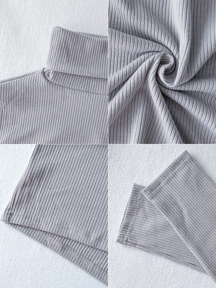 Plus Size Ribbed Pullover Knit Sweater Dress