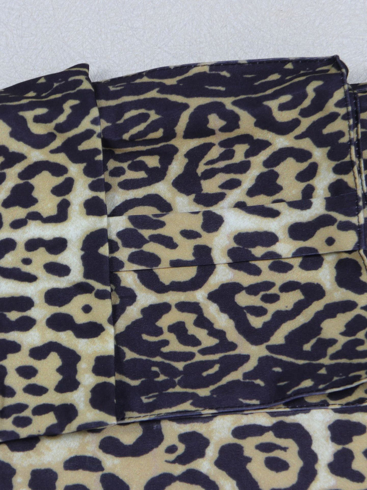 Two Pieces Print Lace-Up Cargo Pants Set