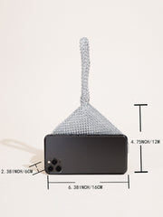Rhinestone Triangle Evening Clutch