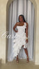 Ruffled Asymmetrical Ruched Cami Dress
