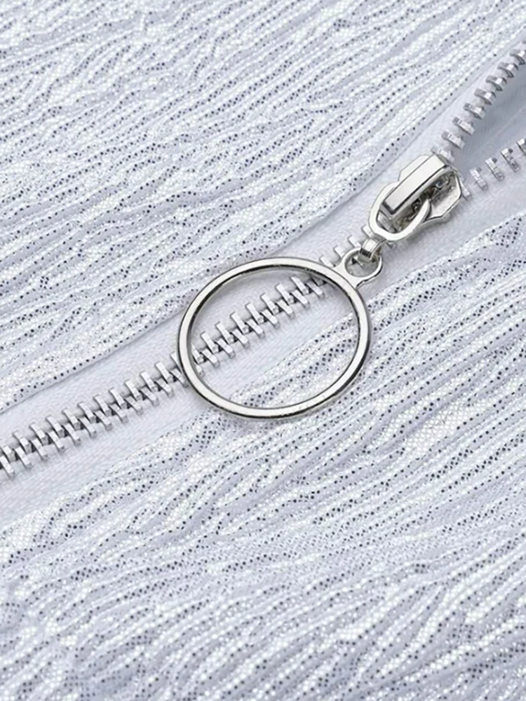 Long Sleeve Sequin Belted Jumpsuit