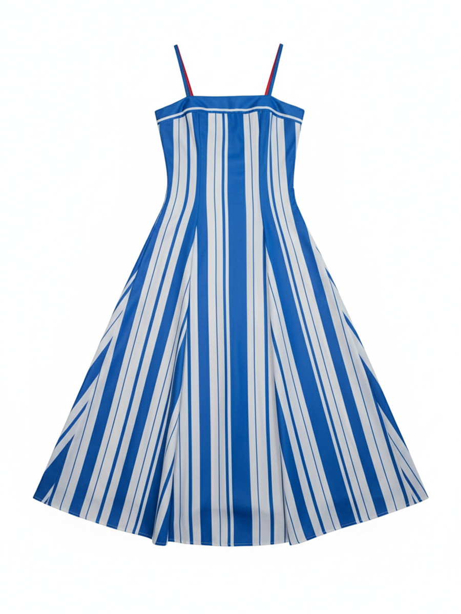 Striped Spaghetti Strap Dress