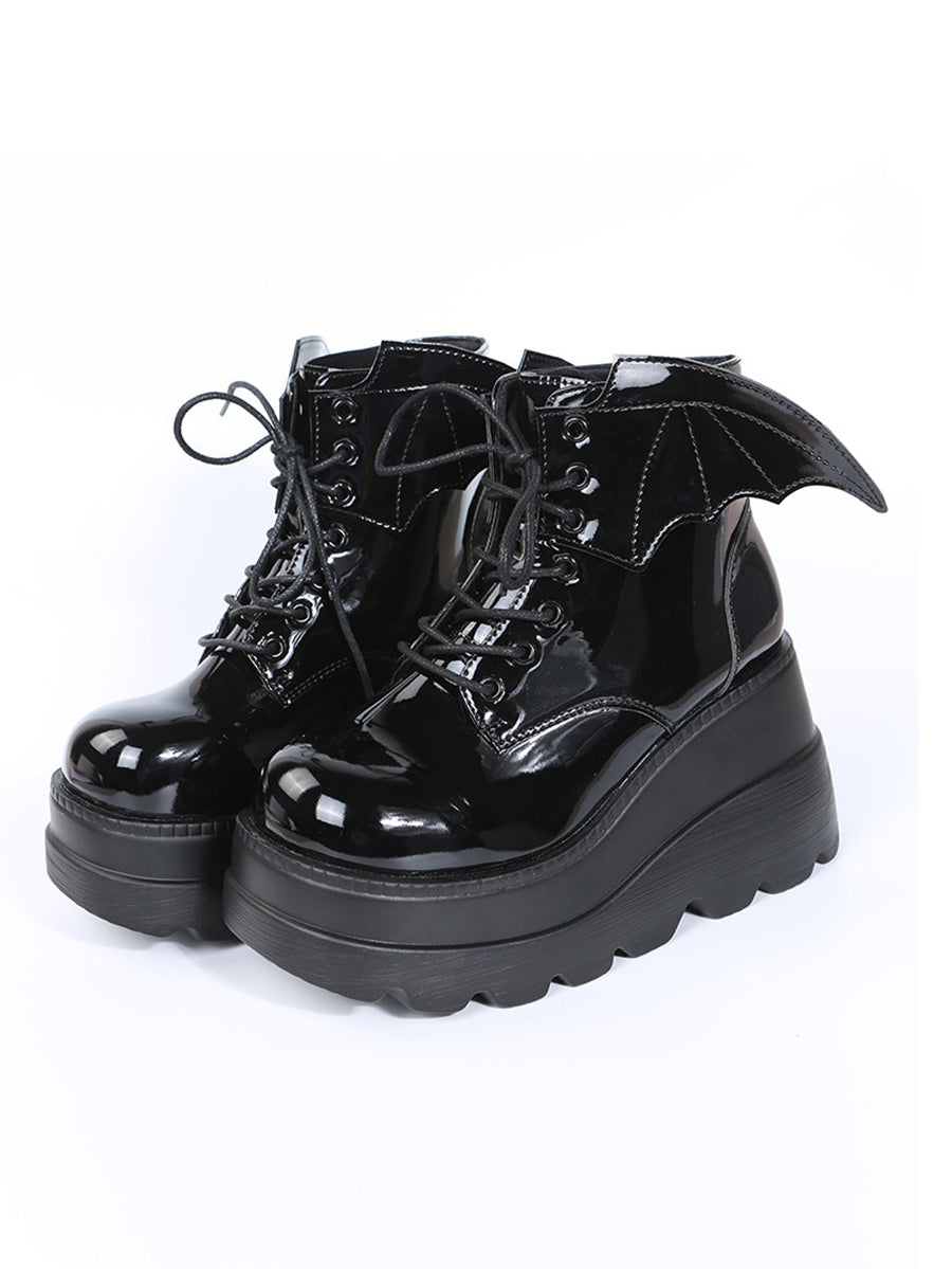 Halloween Bat Wing Platform Martin Boots