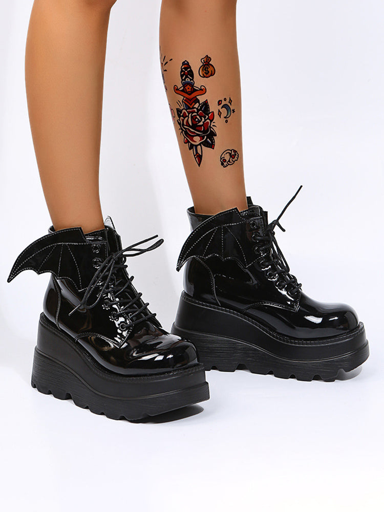 Halloween Bat Wing Platform Martin Boots