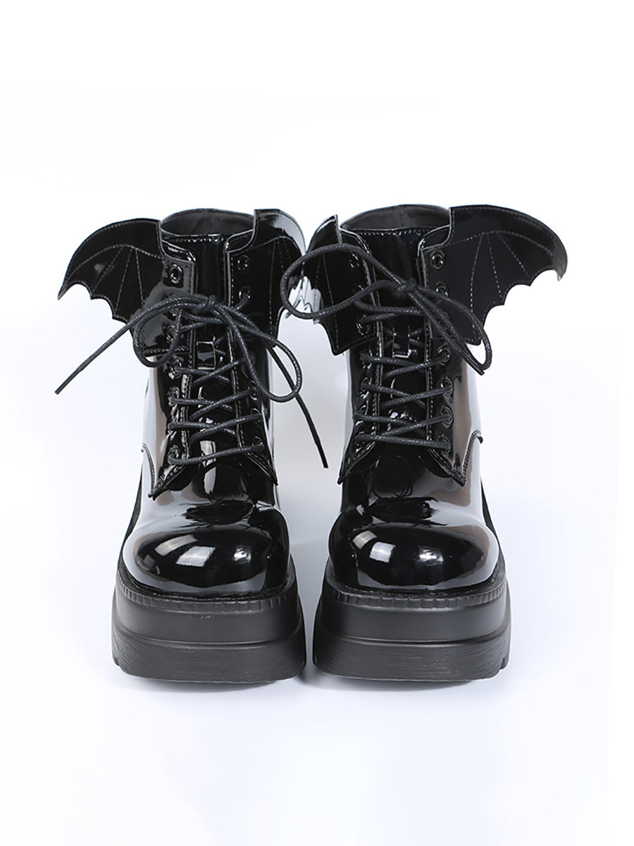 Halloween Bat Wing Platform Martin Boots