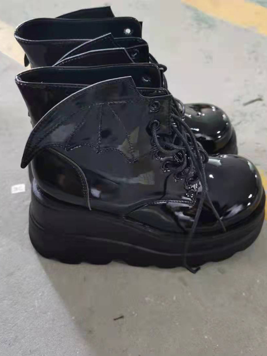 Halloween Bat Wing Platform Martin Boots