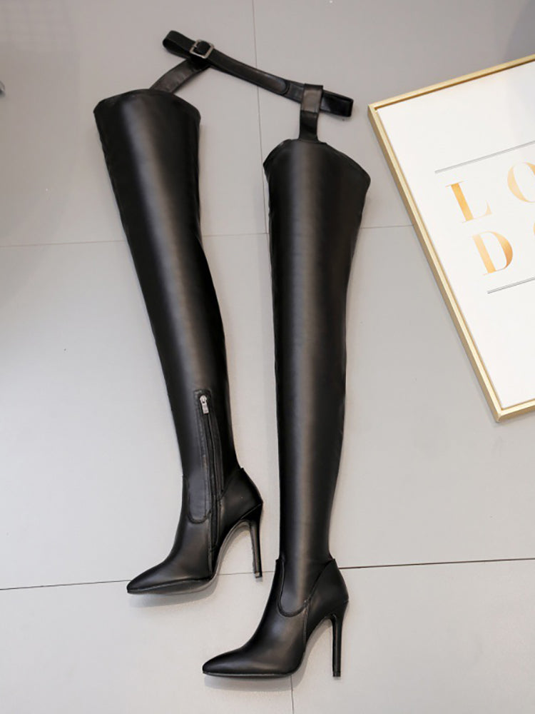 Elegant Thigh High Stiletto Boots