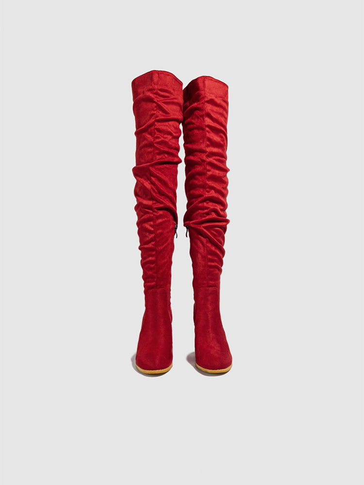 Suede Over-the-Knee Boots