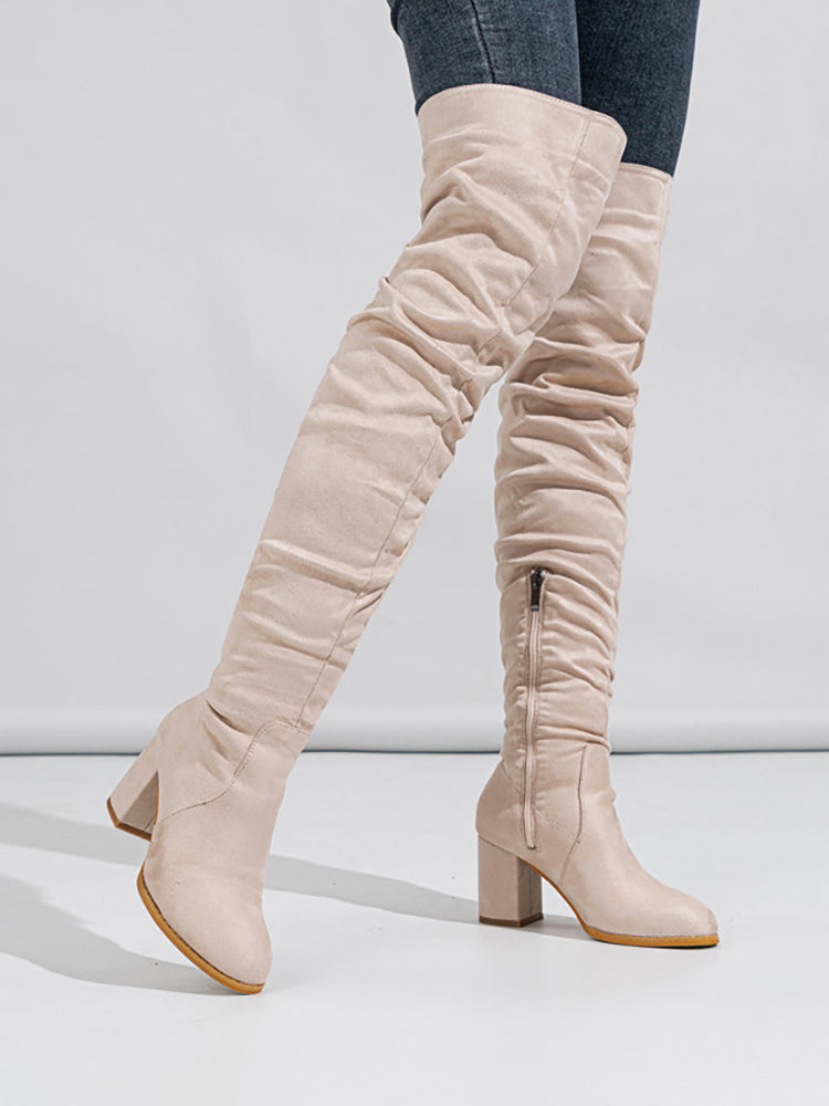 Suede Over-the-Knee Boots