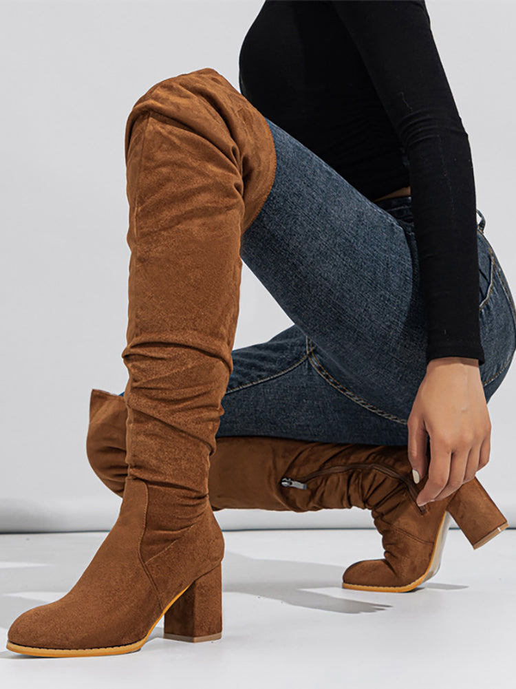 Suede Over-the-Knee Boots