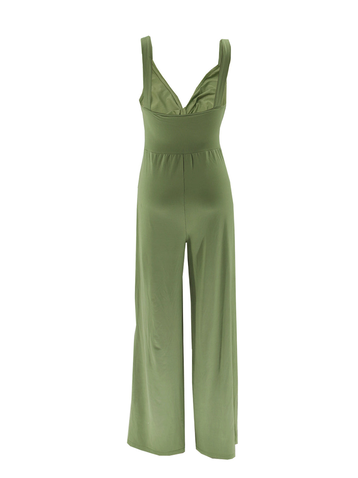 Sleeveless Knotted V-Neck Casual Jumpsuit