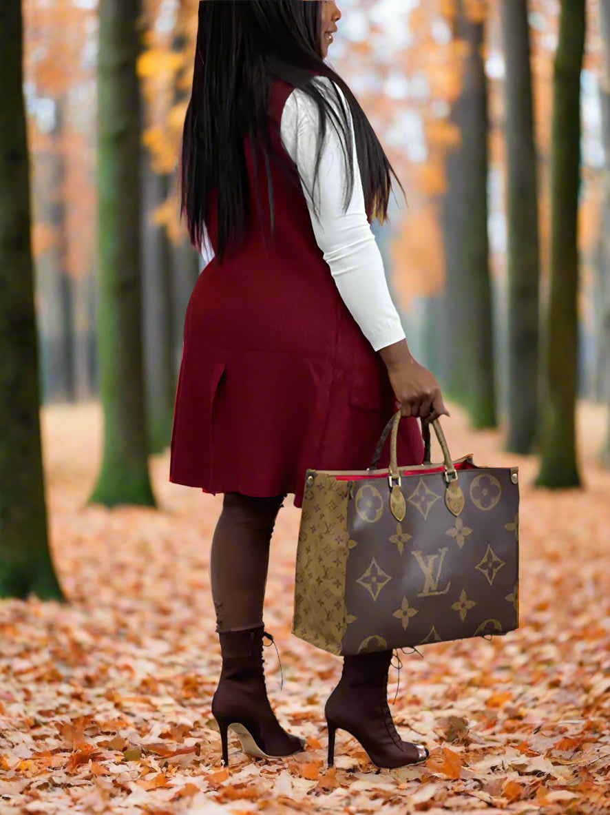 Solid Color Lapel Sleeveless Button Down Vest Jacket