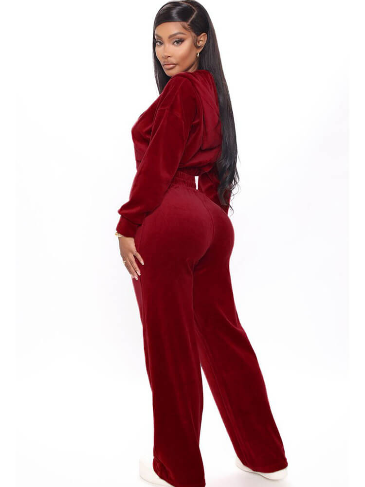 Two Piece Crop Top Long Sweatpants Outfits