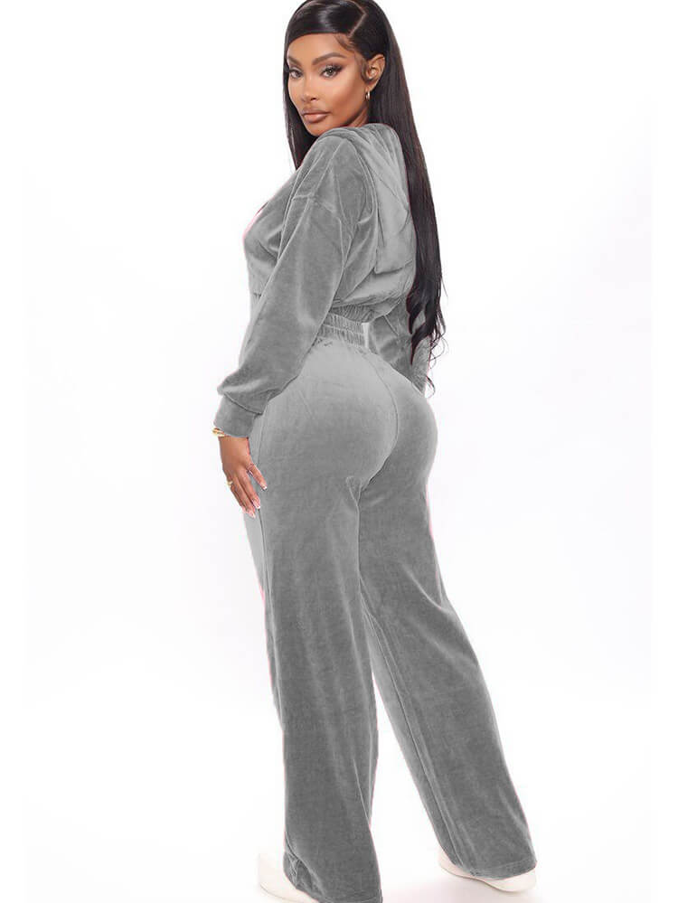 Two Piece Crop Top Long Sweatpants Outfits