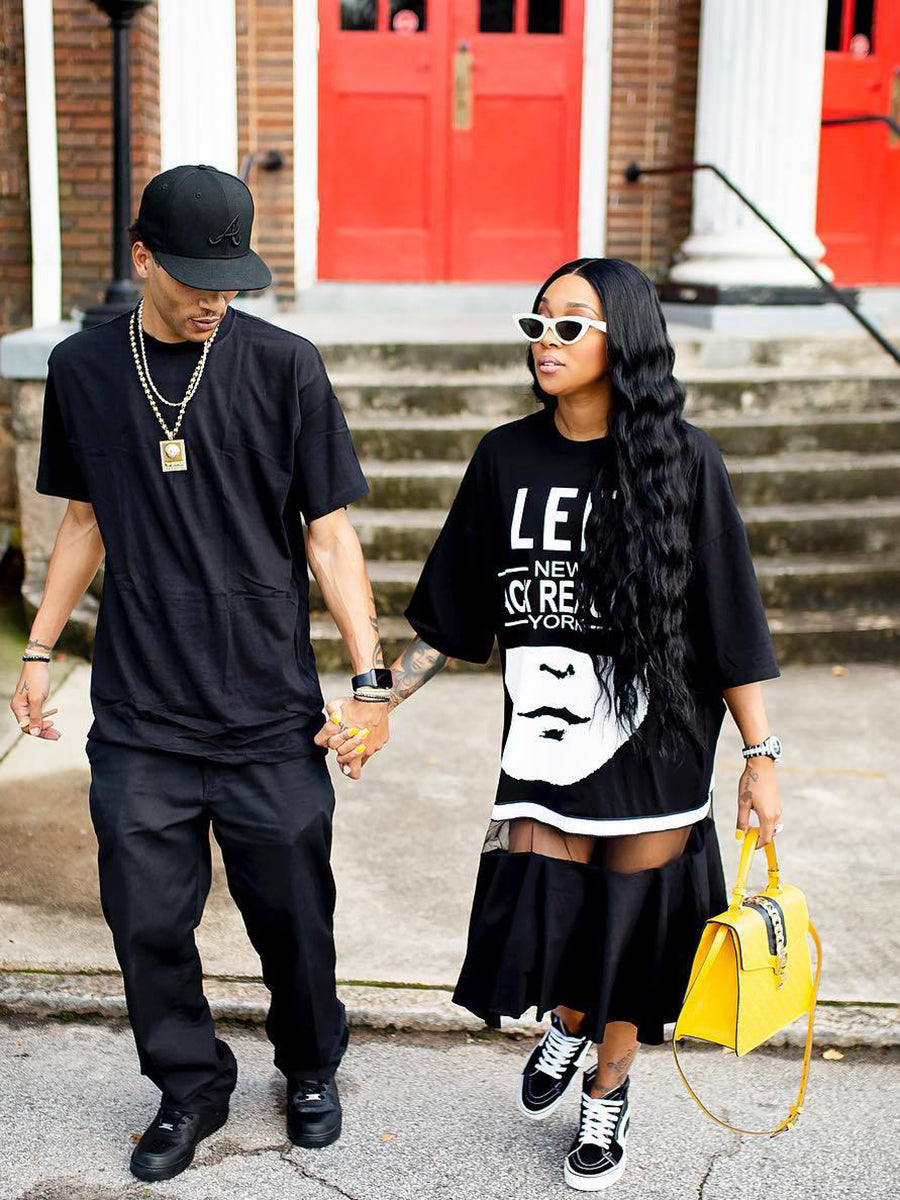 Letter Print Mesh Patchwork Layered T-shirt Dress