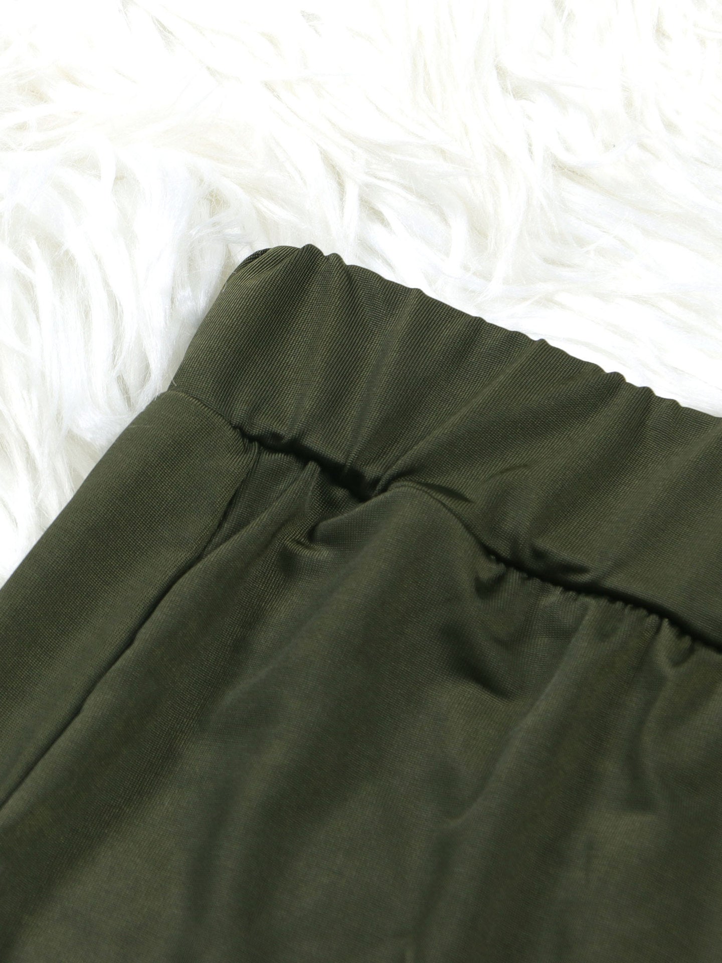 Two-Piece Solid Color Batwing Sleeve Shirt Set