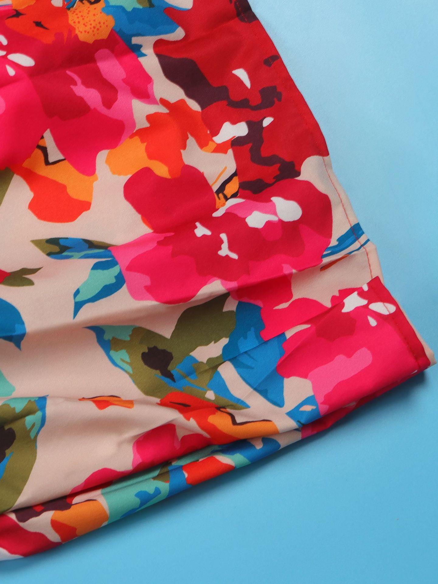 Short Sleeve Floral Print Maxi Dress