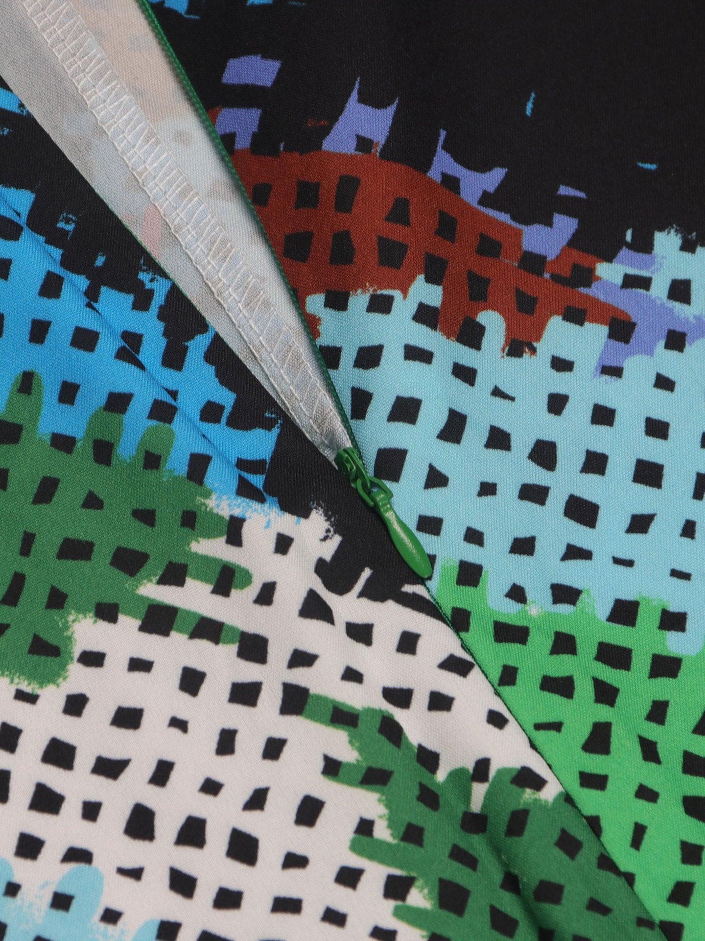 Print Zipper Wide Leg Jumpsuit